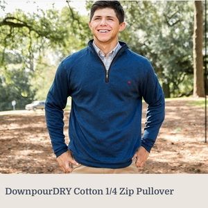 NWT Southern Marsh DownpourDRY Cotton 1/4 Pullover